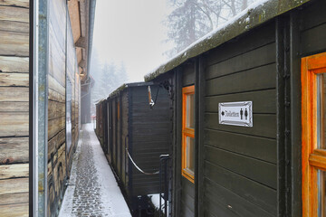 Wagon am Bahnhof Rennsteig, Schmiedefeld am Rennsteig, Stadt Suhl, Thüringen, Deutschland 