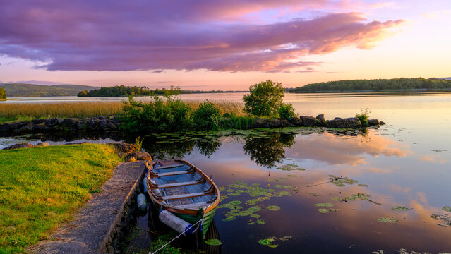 Sunset on Lough Derg from Clonolia Bay, Ireland