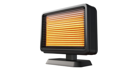 Electric heater isolated on transparent background, studio shot, product image