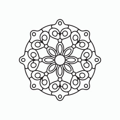 simple mandala art, Design for wallpaper Paint shirt and tile Sticker Design, vector