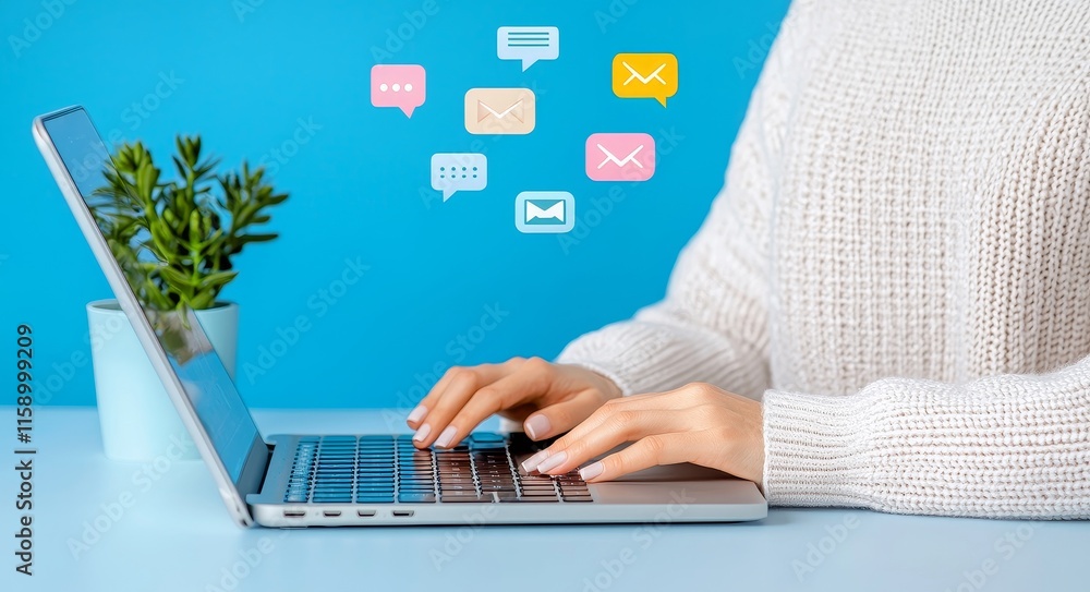 Poster the concept of a chat bot service involves virtual assistants and crm software automation technology