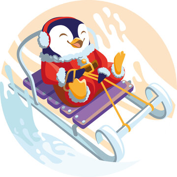 Christmas sticker Penguin