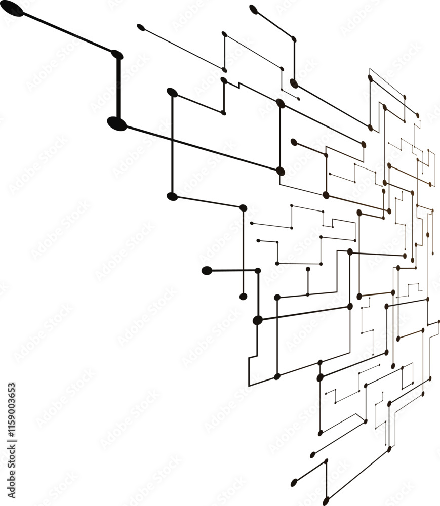 Poster computer chip concept of network background.