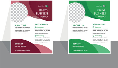 Mordern Bussiness flyer design with vector and RGB color