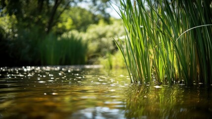 River Ecosystem Affected by Pollution and Toxins