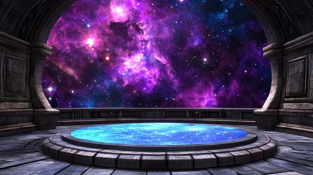 Ancient Observatory Celestial Pool Cosmic View