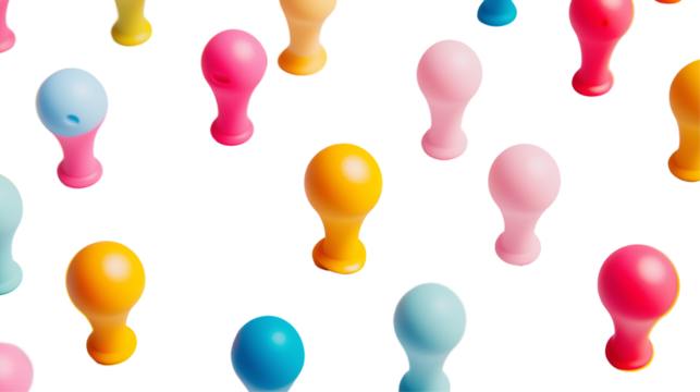 Colorful 3D Cartoon Location Illustration, Fun Background Image