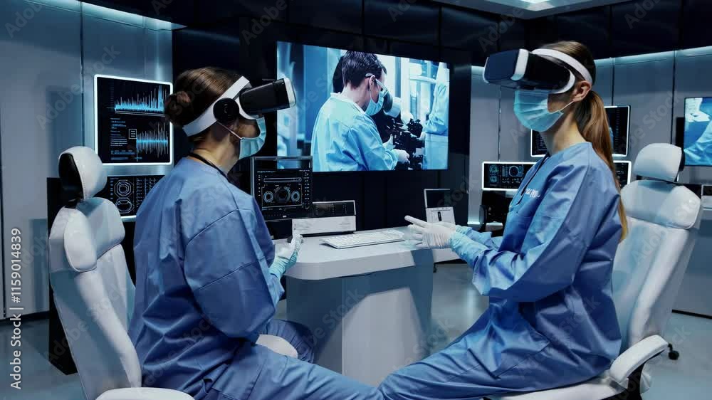 Poster advanced robotics in medical training environment showcases innovative technology in healthcare