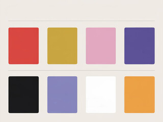 Modern minimalist color palette with vibrant rectangles on neutral background