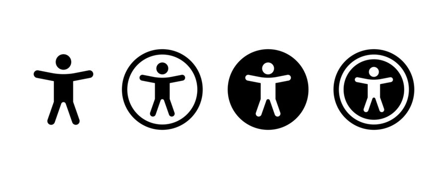 Accessibility icon set. Universal access vector symbol. Universal access icon collection.