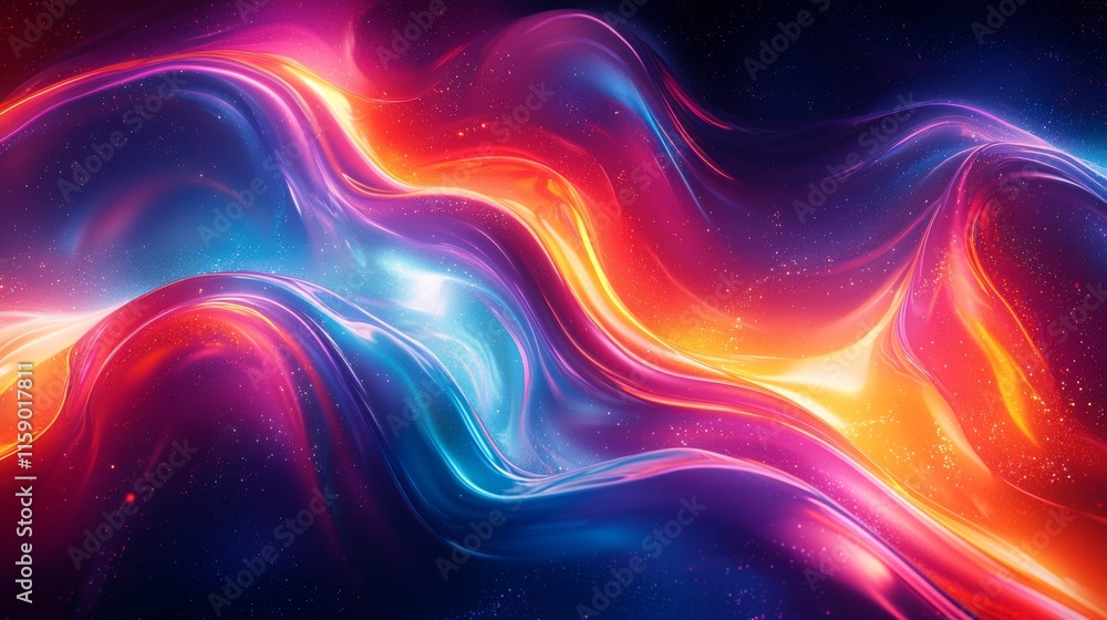 Poster a 3d abstract background rotating around its axis