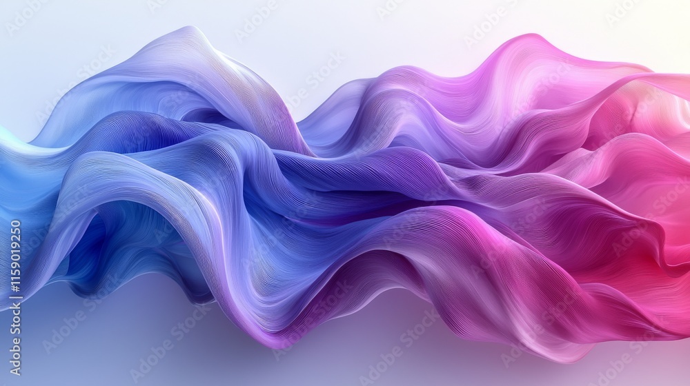 Poster gradient elements in abstract shapes on a transparent backdrop