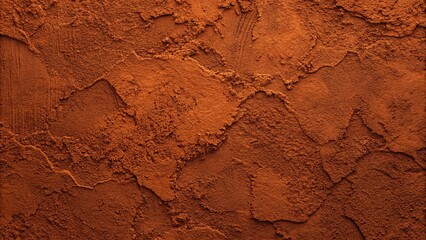 Saturated dark orange brown colored low contrast Concrete textured background with roughness and irregularities. 2021, 2022 color trend.

