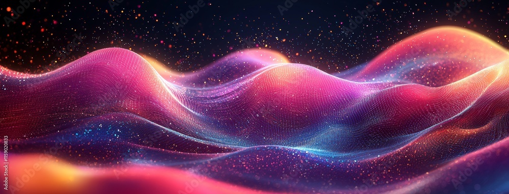 Poster music abstract background. equalizer for music, displaying sound waves with musical notes, backgroun