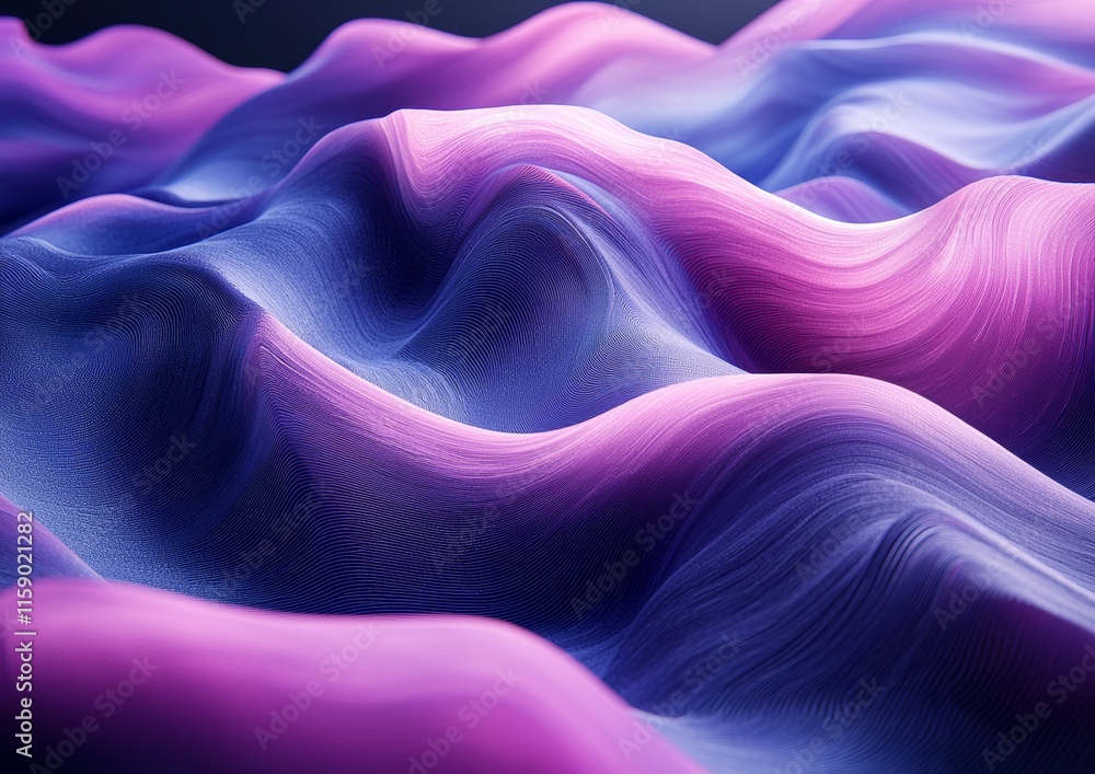Poster modern 3d abstract rendering featuring a twisted shape and background design