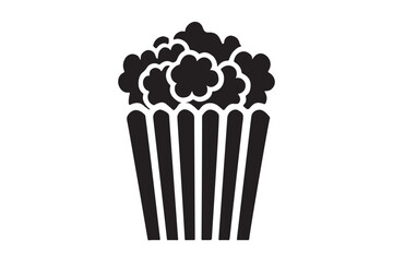 Stylized Silhouette of Popcorn for Event or Party Branding
