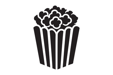 Popcorn Icon Silhouette for Fun, Playful Graphic Designs