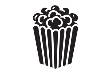Popcorn Silhouette for Cinema and Movie-Related Illustrations
