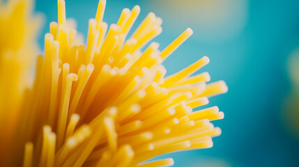 Fototapeta premium Celebrating National Spaghetti Day with vibrant strands of pasta in focus