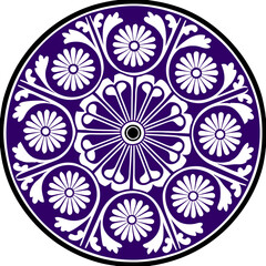 A Detailed Mandala With Neat Radial Floral Patterns High Quality Editable Mandala Vector Design and Illustration
