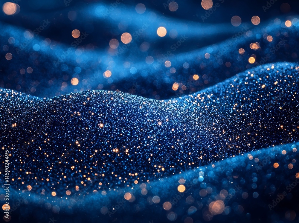 Poster concept: soft, out-of-focus blue lights creating a bokeh atmosphere in the background
