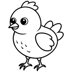 Chick Vector Line Art, Baby Chick Vector, Easter Chick Vector Line Art