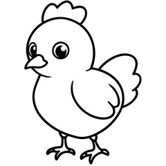 Chick Vector Line Art, Baby Chick Vector, Easter Chick Vector Line Art