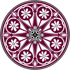 Sharp Mandala With Detailed Symmetrical Mot High Quality Editable Mandala Vector Design and Illustration