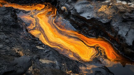 Contamination in River with Dramatic Lighting