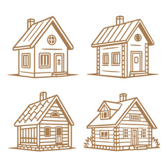 House Icon Set with Unique Minimalist Style