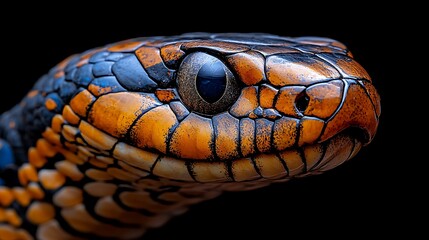 Fototapeta premium Close Up Of A Snakes Head Showing Scales And Eye