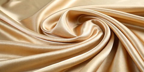 Fototapeta premium The fabric's gentle waves and soft texture highlight its rich, neutral tones, offering a sense of warmth and comfort.