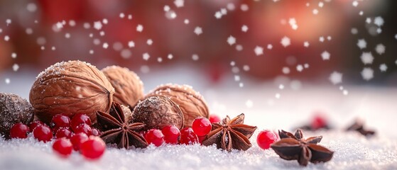 Cozy Winter Scene with Snow