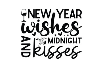 Happy new year svg, new year 2025 t shirt, New Year Stickers quotes t shirt design, Christmas svg, new year Vintage Sign, Cut Files Cricut, Silhouette, retro happy new year 2025 typography sublimation