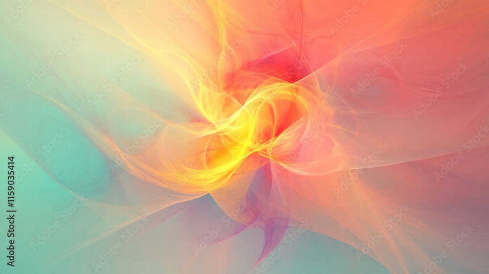 Poster vibrant explosion of colors creating a stunning abstract design with ample copy space for text place