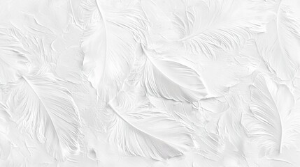 Bright white feather texture. Overhead top view, flat lay. Copy space. Birthday card, Mother's, Valentines, Women's, Wedding Day concept. Selective focus