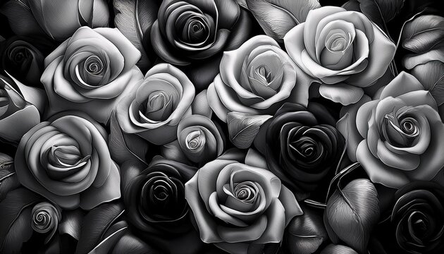 illustration of Roses for background graphic resource