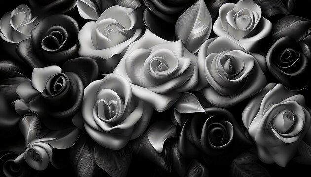 illustration of Roses for background graphic resource