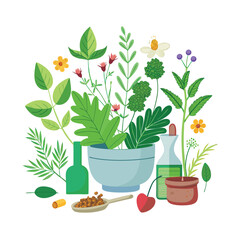 Mughal Garden vector illustration