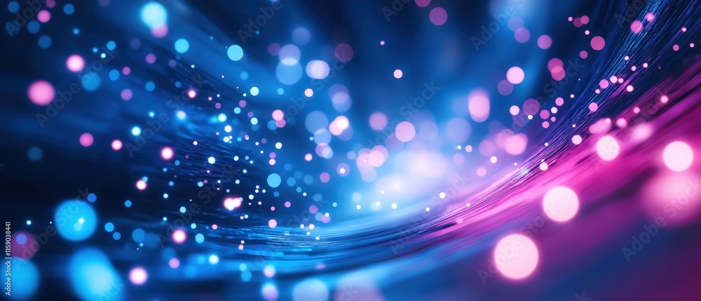 Poster abstract colorful background with vibrant lights and flowing shapes.