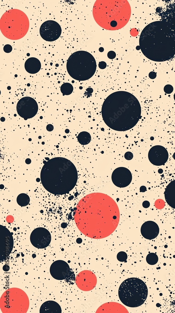 Poster abstract design featuring colorful circles on a textured background for creative projects.