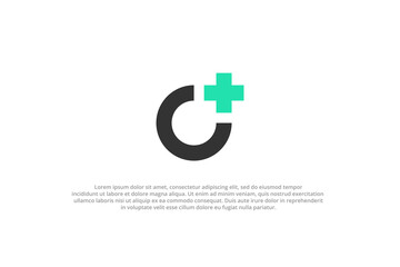 letter o plus or hospital medical logo