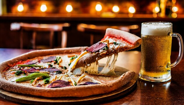 A pizza party wouldn�ft be complete without beer.  