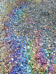 Oil Petrol Pollution Rainbow Gasoline Leak on Pavement