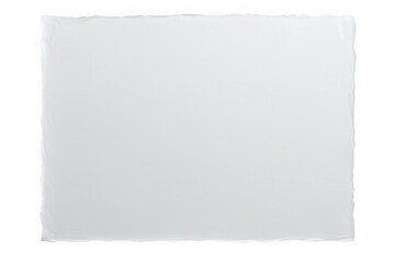 White watercolor paper with high-resolution texture, torn edges, blank paper, on white background, png, no background, on transparent background, isolated, mockup