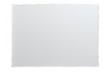 White watercolor paper with high-resolution texture, torn edges, blank paper, on white background, png, no background, on transparent background, isolated, mockup
