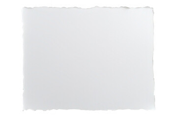 White watercolor paper with high-resolution texture, torn edges, blank paper, on white background, png, no background, on transparent background, isolated, mockup