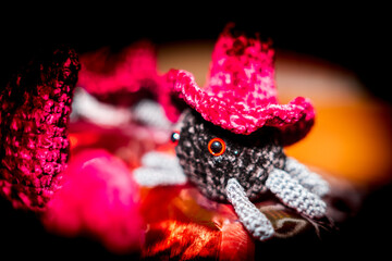 Amigurumi Halloween Spiders, Brotched out of Wool.