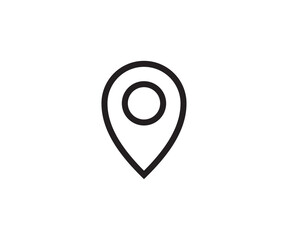 location icon set map pointer pin sign symbol red black outline destination icon place address navigation locator sign vector illustration