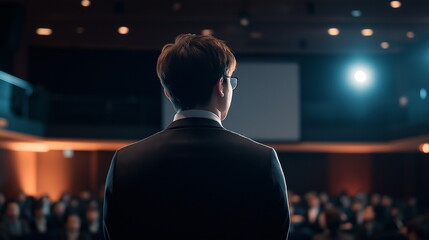 Fototapeta premium プレゼンテーションしている日本人男性の画像